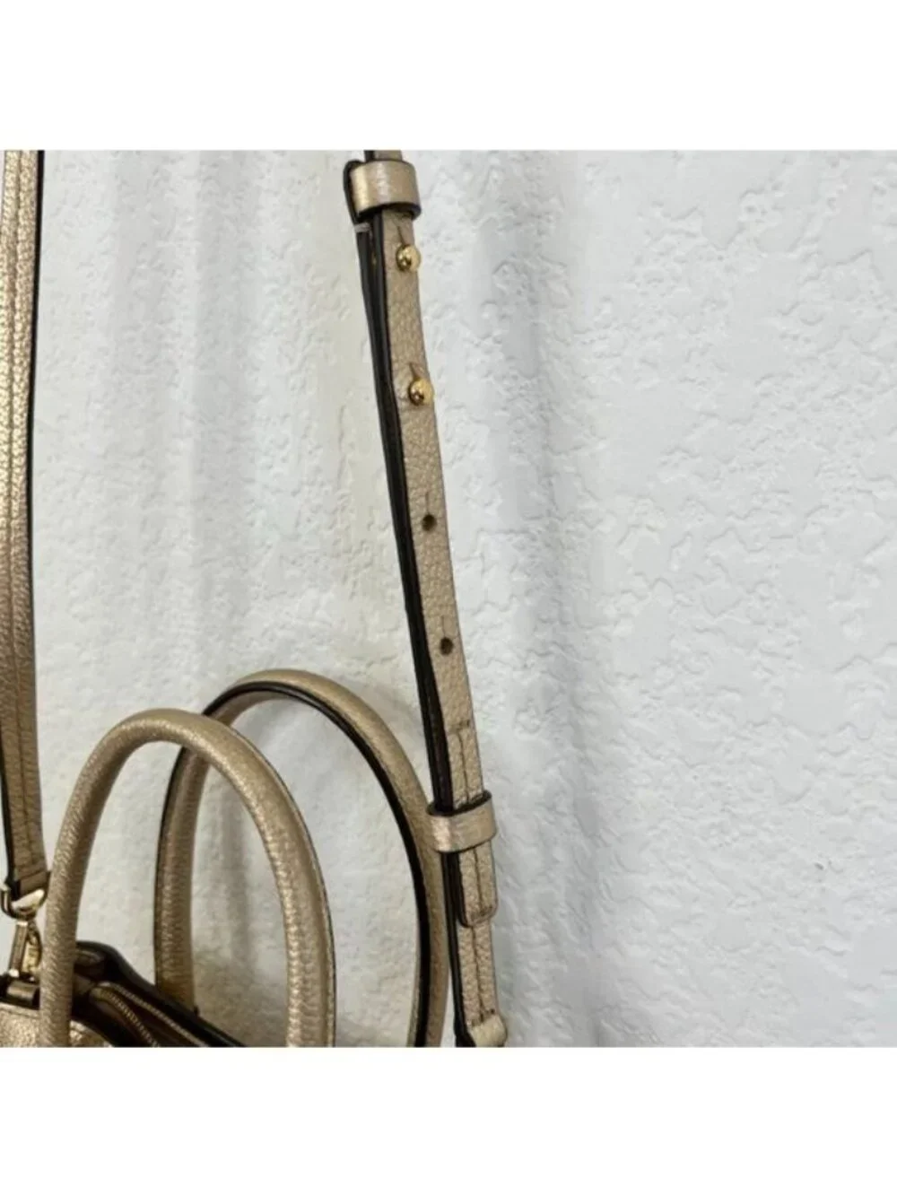 Michael Kors Mercer Leather Tote in Metallic Gold